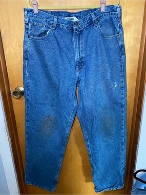 Carhartt 40x34 Men's Relaxed Fit Blue Denim Jeans